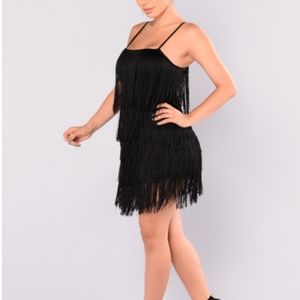 FASHION NOVA Something To You Fringe Dress